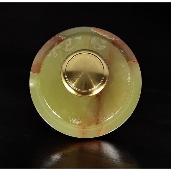 Onyx Green Salt Cellar, Pinch Bowl, Kitchen Pinch Pot, Salt & Pepper Cellars - Picture 3 of 8